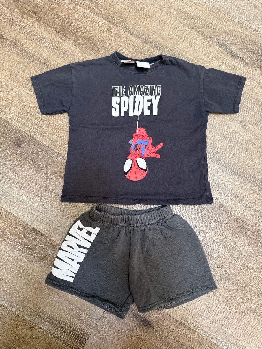 Marvel Black & Red Spider-Man Tee and Shorts Set